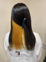 ダブル アンダーバー サロン(W_SALON) 【W_SALON 河原町】インナーカラー/ビビッドイエロー