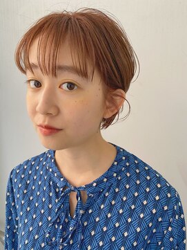 ソイリウム 下北沢(soi rium) オレンジベージュの耳掛けショートスタイル