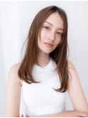 20代30代大人かわいい斜めバンググレージュカラー小顔前髪ボブ