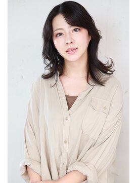 アディクト 東陽町西口(addict) 韓国風前髪かき上げロング_ナチュラルブラウン[東陽町]