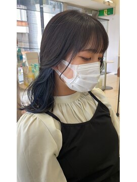 ショコララテ 波巻きミディ！×インナーカラー！