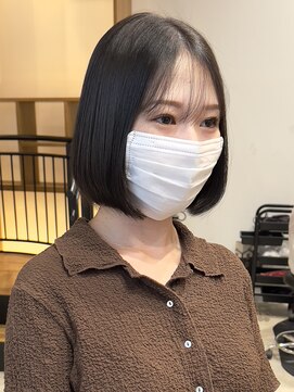 ラフ 新宿(Laff) 前下がりボブ 切りっぱなしボブ ショートボブ 縮毛矯正 髪質改善