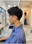 MEN'S HAIRマッシュパーマアッシュブラック