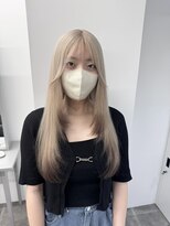 ペレ 栄店(PELE)&nbsp;デザインカラー/レイヤーカット/ウェットヘア/オリーブベージュ