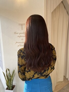 トゥーリ 二日市店(tuuli) 大人女性◆艶レイヤー前髪ピンクベージュ 髪質改善 縮毛矯正