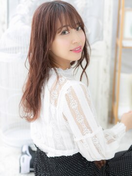 モッズヘア 越谷(mod's hair) 韓国風ロングレイヤーミルクティーピンクh3越谷20代30代40代