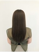 オリーブベージュ+ロングレイヤー