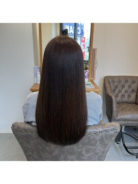 アンクル(ancre) 艶髪ストレート×セミロング×アッシュ×髪質改善【広島】