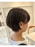 丸みショート／ショートボブ／アッシュブラウン／髪質改善