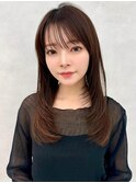 イメチェン/似合わせカット/フルバング/レッドブラウン/中野