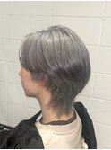 ＊ハッシュカットグレージュデザインカラーツートンカラー