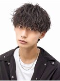 無造作マッシュショートソフトツイストスパイラルパーマ