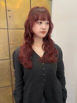 ヘアーアイスカルテット(HAIR ICI QUARTET)&nbsp;20代30代◎似合わせカット×ゆるふわカールレッドカラー