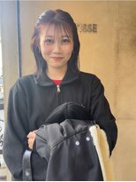 マティス 室見店(MATISSE)&nbsp;ナチュラル色っぽミディ × 透け前髪。