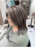 白髪ぼかしハイライト×きりっぱミディ髪質改善