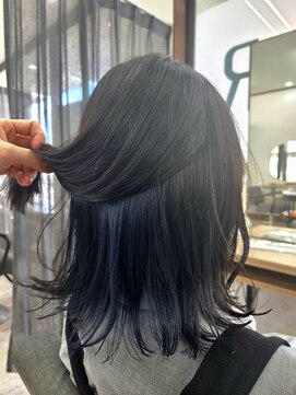 テーラヘアー 土気あすみが丘店(TELA HAIR) インナーカラー×ネイビー