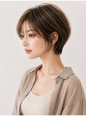 20代30代40代50代/前下がりハンサムショート/小顔効果