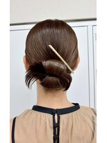 スタイル 横浜(STYLE)&nbsp;結婚式お呼ばれヘアセット／タイトシニヨン/横浜駅/リボン