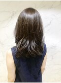アッシュブラウン×ふんわりセミロング【表参道青山原宿】