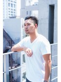 刈り上げ七三ビジネススタイル