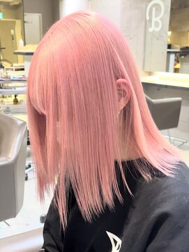 ベレーザ 渋谷(BELEZA) ba24ニュアンスカラー2wayオン眉ボブミルクティーピンクベージュ