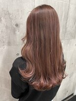 スターズ 川越店(STARS)&nbsp;チェリーブラウン 艶髪 外ハネ 顔周りカット ハイライト 20代