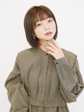 オンク 新宿(onk) 黒髪/グレーベージュ/レイヤーロング/前髪パーマ[新宿駅]