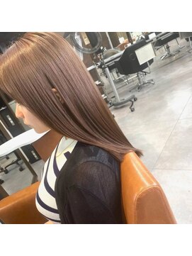 エヌプラス(N+) 切りっぱなしボブ/エアリーロング/美髪/ピンクブラウン