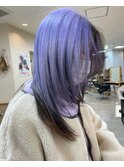 ハイケアブリーチ×ラベンダーカラー×ローライト