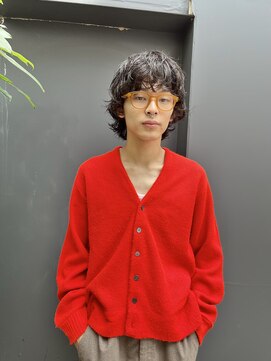 ノラ シブヤ(NORA) メンズミディアムパーマ外国人風・マッシュウルフ