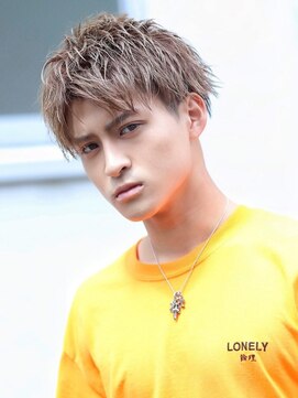 クロト 熊本(KUROT) ソフトツイツーブロックハーフアップショート/シャドウパーマ