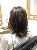 デザインカラー/レイヤーカット/ウェットヘア/オリーブベージュw