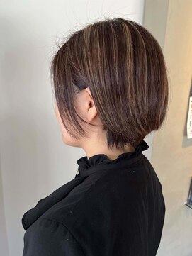 ルーヘア 岐阜(Rooo HAIR) ハイライトショートボブ