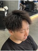 ツイストスパイラルパーマ/センターパート/ツイスパ