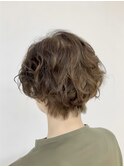 30代40代50代パーマ風くせ毛カット丸みふんわりショートボブ