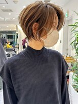 30代40代50代絶壁解消ひし形白髪ぼかし大人ショートボブ【猪狩】