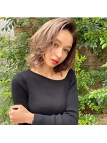 ミスト(MIST)&nbsp;シナモンベージュ×くびれボブ×レイヤーカット