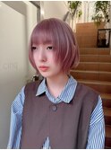 原宿ミルクティーベージュグレージュミディアムウルフレイヤー〇