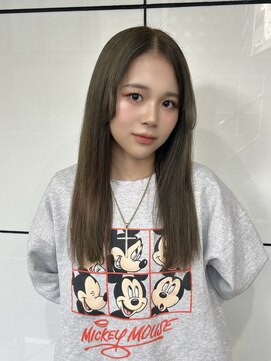 ヘアーアンドメイク ビス(HAIR&MAKE bis) ブリーチなしダブルカラー/オリーブベージュ【唐木彩華】