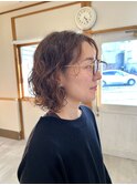 ボブパーマ/切りっぱなしボブ/無造作パーマ