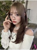 韓国ヘア/ブリーチ/暖色カラー/ワンホン【レイヤー/渋谷】