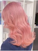 14260ブリーチ＆ダブルカラーベビーピンクホワイトピンク