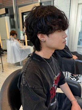 ダブル(W) メンズ/波巻きパーマ