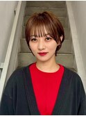 ショートカット/髪質改善縮毛矯正白髪ぼかしレイヤーカラーボブ