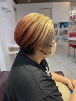 フェイバリットビューティシャルム(Favorite Beauty Charme)&nbsp;ダブルカラー×グラデーションカラー×ピンクベージュ×ボブ