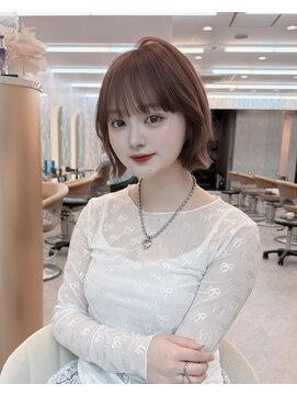 ロンドリゼル 札幌(Lond RiseL) オリーブグレー/前髪/ボブ/マロンベージュ/レイヤーカット/小顔