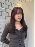 ［rena］ラベンダーグレージュ×ザクザクレイヤーカット