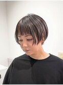 オン眉アンブレラカラー小顔ミニボブ【suiw】昭和町/天王寺