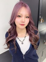 ユニークノベル 中央林間(unique novel)&nbsp;ラベンダーピンクブリーチ髪質改善ハイトーンデザインカラー