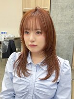 ミリ(mm)&nbsp;10代20代30代レイヤーカット暖色カラー髪質改善仙台韓国前髪